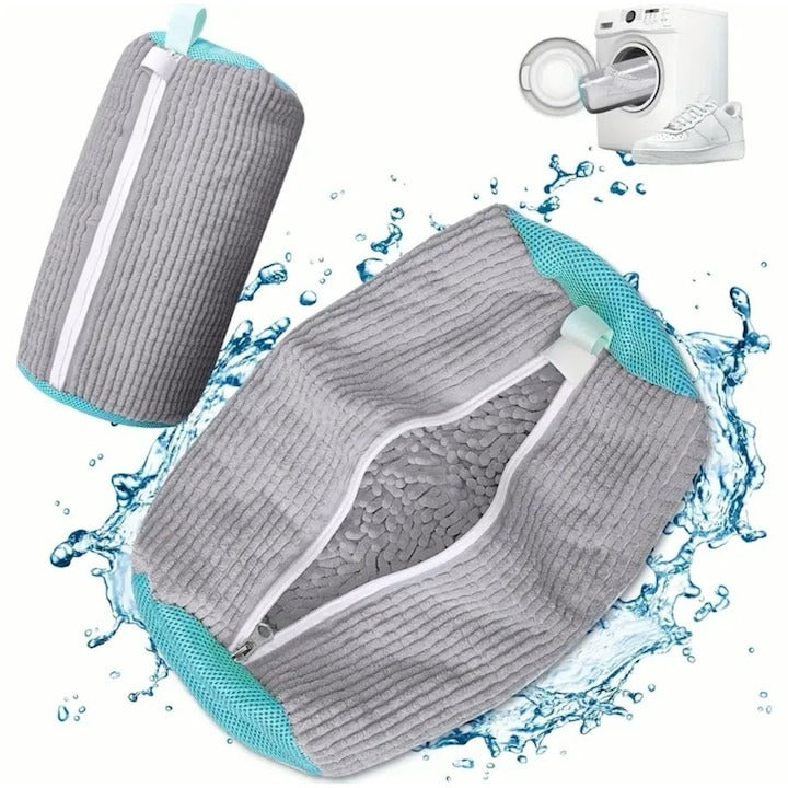 Set 2 Saculeti Spalat Incaltaminte la Masina 39x19 cm (1+1 GRATIS) - Protectie din Fibra Moale, Reutilizabili - Copii si