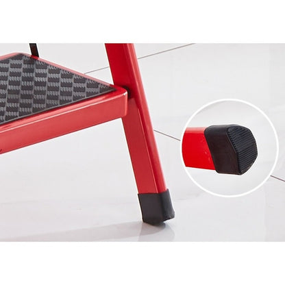 Scară Profesională Pliabilă 4 Trepte KlaussTech din Metal Rezistent Roșu/Negru