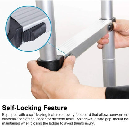 Scară Telescopică Pliabilă din Aluminiu 2,9 m