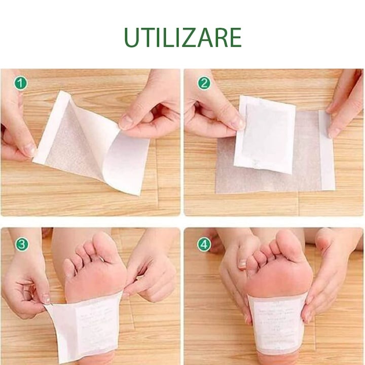 Plasturi Detox Kinoki Premium pentru Picioare - Set 100 Bucati - Sanatate si ingrijire