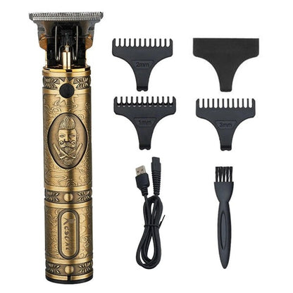 Set 2 în 1 mașină tuns + shaver contur – fără fir, lame inox, încărcare USB