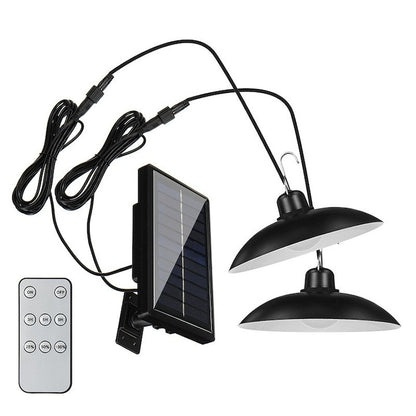 Set 2 lămpi solare LED grădină – Cu telecomandă și panou solar, IP66