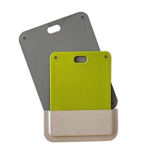 Set 2 tocătoare plastic cu suport – prindere pe perete/dulap, gri-verde - Produse Auto, Casă & Grădină - OkDeals.ro