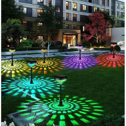 Set 2 lămpi solare LED RGB grădină – 2 moduri de lumină
