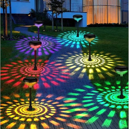 Set 2 lampi solare LED RGB gradina - 2 moduri de lumina - Iluminat