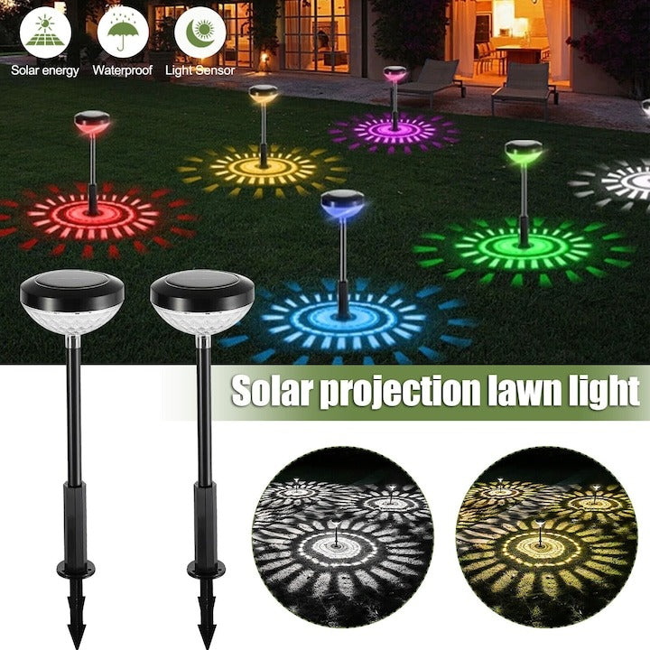Set 2 lampi solare LED RGB gradina - 2 moduri de lumina - Iluminat