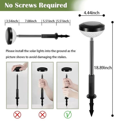 Set 2 lămpi solare LED RGB grădină – 2 moduri de lumină