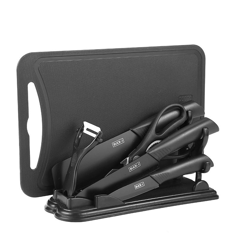 Pachet Promo Bucatarie - Set 7 Instrumente Ceramice cu Tocator + Tocator Inox 3L + Oliviera cu Perie Silicon - Doar 125 Lei