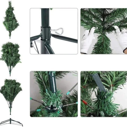 Set Brad Artificial 1.8m cu 48 Accesorii și Instalație 100 LED-uri, Verde