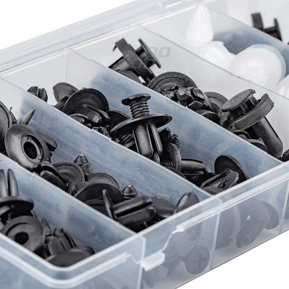 Set clipsuri auto universale 100 bucati cleme fixare tapiterie bara aripa - Auto si moto