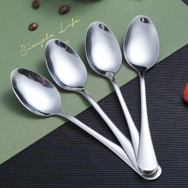 Set tacamuri 24 piese inox argintiu elegant cu cutie cadou - Bucatarie si electrocasnice