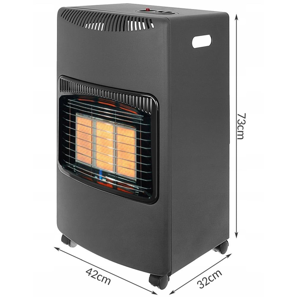 Sobă pe Gaz Portabilă LEIHMANN cu Infraroșu, 3 Trepte, Protecție Răsturnare