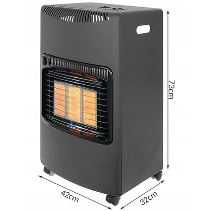 Sobă pe Gaz Portabilă LEIHMANN cu Infraroșu, 3 Trepte, Protecție Răsturnare