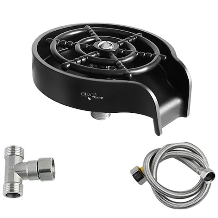 Spălător pahare/sticle cu presiune – montaj pe chiuvetă, racorduri incluse, ideal bar/restaurante