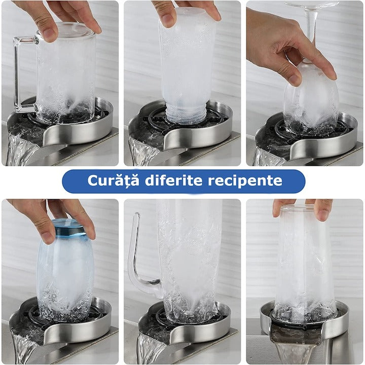 Spalator pahare/sticle cu presiune - montaj pe chiuveta, racorduri incluse, ideal bar/restaurante - Baie si sanitare