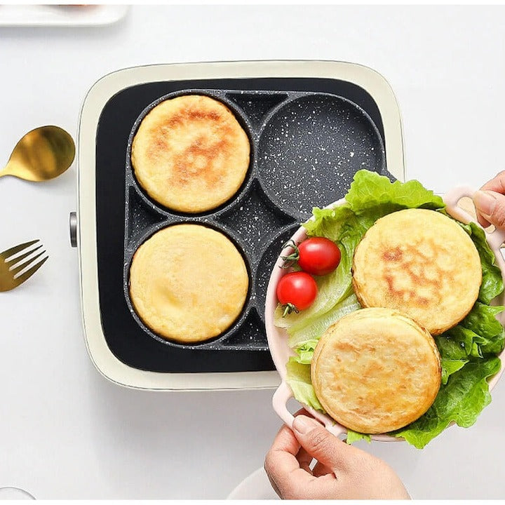 Tigaie antiaderentă 4 compartimente – aliaj aluminiu, Ø32 cm