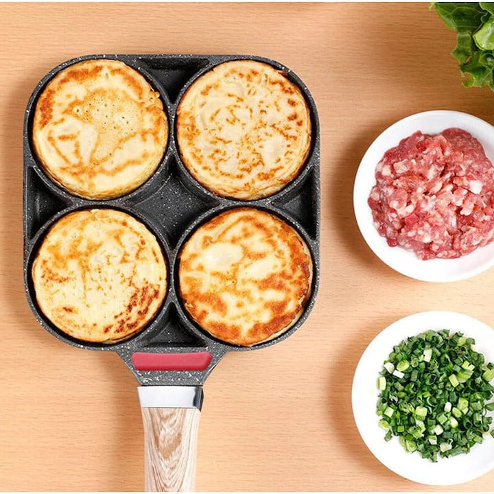 Tigaie antiaderentă 4 compartimente – aliaj aluminiu, Ø32 cm