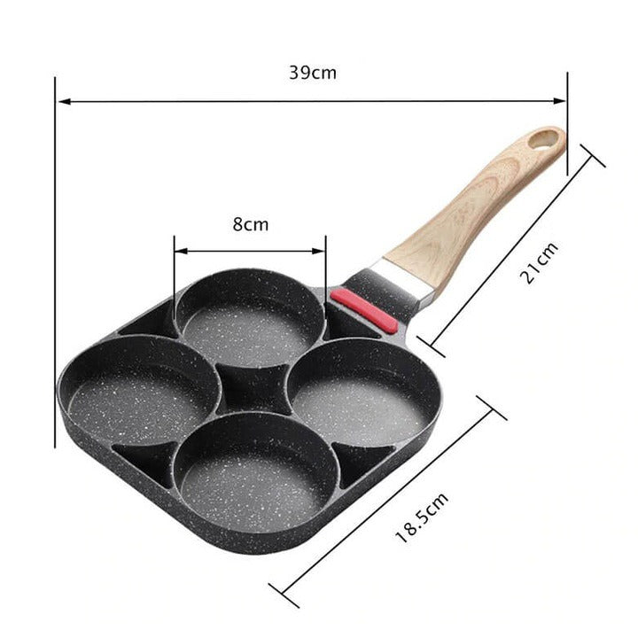 Tigaie antiaderenta 4 compartimente - aliaj aluminiu, Ø32 cm - Bucatarie si electrocasnice