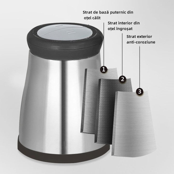 Tocator Electric 3L din Inox cu 4 Lame din Otel Inoxidabil Negru - Bucatarie si electrocasnice