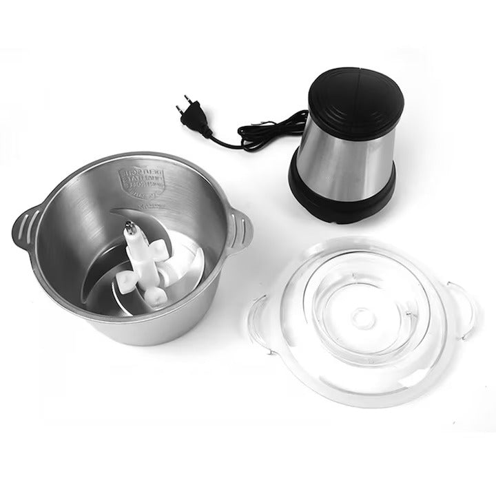 Tocator electric inox 5L cu 4 lame din otel inoxidabil negru - Bucatarie si electrocasnice