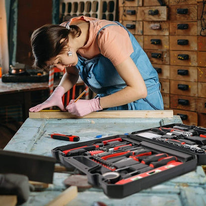 Trusa profesionala scule 43 piese multifunctionala set complet reparatii cu cutie organizatoare - Sport si timp liber