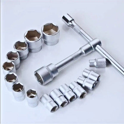 Set trusa scule profesionale - 108 piese, tubulare cromate, otel crom-vanadiu - Auto si moto