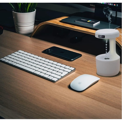 Umidificator anti-gravitație cu LED – Ultrasunete, temporizator 8h, design modern