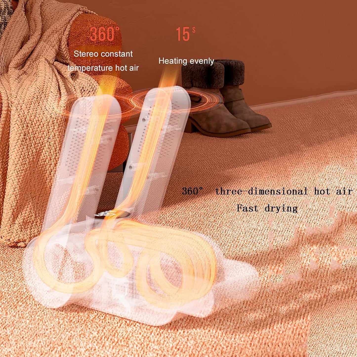 Uscător Electric pentru Încălțăminte cu Dezinfectare UV, Timer și Design Pliabil – Uscare Rapidă 360°