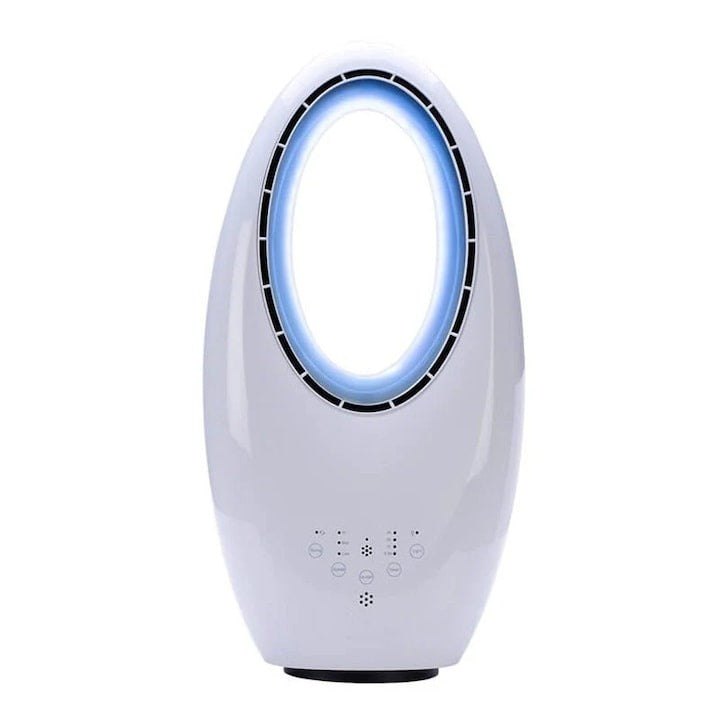 Ventilator si purificator aer Tobi Bladeless, Oscilant, LED, Telecomanda